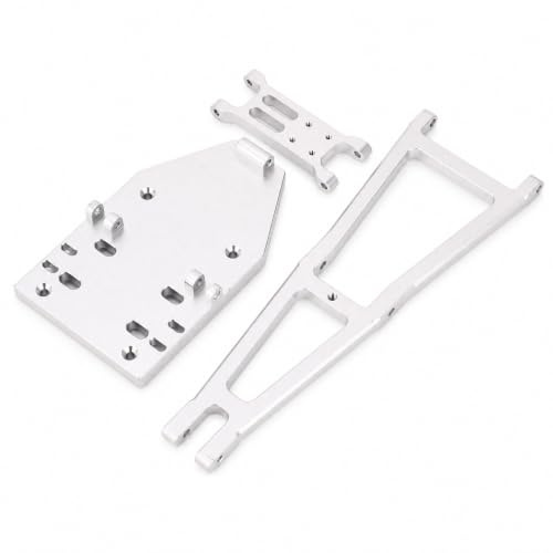 Fabater Juego de Rescate de Doble Stent con Cabrestante RC a Escala 1/10, Kit de Construcción de Camión y Remolque RC, Kit de Grúa de Rescate para Capra 1.9 UTB RC Crawler (Silver)