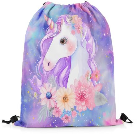 Tunnelzug Gymsack Süßes Horse Schultertasche Verstellbar Gymnastikbeutel wasserdichte Rucksack Für Damen & Herren, Für Yoga, Schwimmen, Reisen, 36x42cm