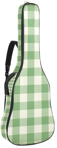 Royal Lily Gitarrentasche mit blauem Hintergrund, für Akustikgitarre, 101,6 cm, 101,6 cm, 106,7 cm, mit doppeltem verstellbarem Schultergurt und Schlaufe zum Aufhängen auf der Rückseite, Multicolor 08