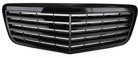 Frontstoßstangengrill Für Benz W211 E350 500 2007 2008 2009 Für AMG Frontgrill Grill Glanz Schwarz Auto Front Kühlergrill