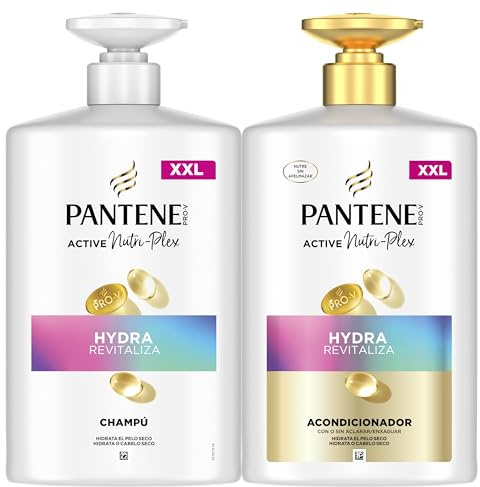 Pantene Pro-V Hydra Revitaliza Champú 1000ml para Pelo Normal y Seco. Nutre y Protege los Enlaces. Sin Aceites Minerales Tecnología Active Nutri-Plex