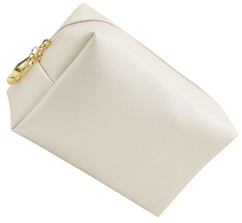PENIKOKO Kosmetiktasche Damen Klein PU mit Kreuzmuster Quadratische Schminktasche mit Großer Kapazität Kratzfeste Makeup Tasche für Reisen und Alltag