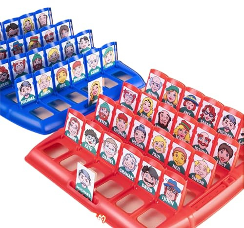 Wer Ist Es Spiel,Wer Bin Ich Spiel,Ratespiel Für Familien,Lustiges Ratespiel Brettspiel Mit 96 Niedliche Comicfiguren-Karten,Eltern-Kind-Aktivität,Verbessert Die Eltern-Kind-Interaktion&Kommunikation