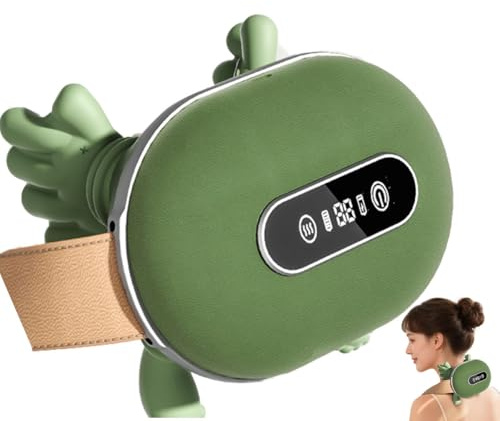 2026 Verbessert Nackenmassagegerät, Massagegerät Nacken mit Bildschirmanzeige, 3 Massagestufen 2 Temperaturstufen, Elektrische Massagegeräte Mit Wärme, Massage Hand für Schultern, Nacken, Rücken