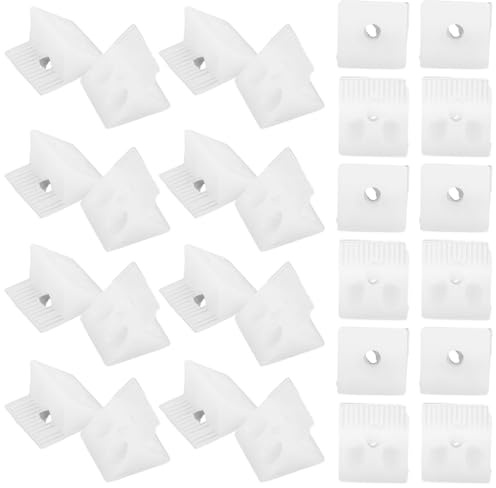 GALPADA Cuñas de Plástico para Soporte de Cajón con Tornillos, 100 Piezas, Código de Ángulo en Color Claro, Soportes para Muebles y Refuerzo de Armarios y Cajones, Accesorio Industrial