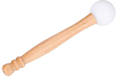 Duokon Kristall Sångskål Mallet, Gummi och trä Sångskål O-ring Set, 8,6 Tum Trähandtag, Långt Eko, Skålpositionering, för Meditationsljudhealing Yogamusiker
