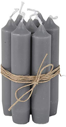Ib Laursen Stabkerzen Set klein dunkelgrau (8 Stück), für Feier / Haushalt / Dekoration