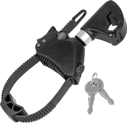 EUFAB 11577 Strap-Rahmenhalter kurz, abschließbar, für U-Bügelrohr: Ø 3,0 cm, 12 cm Länge