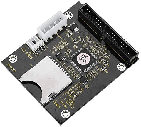 Adaptador SD a IDE de 2,5 Pulgadas, Tarjeta adaptadora de Disco Duro SD a IDE, Tarjeta de Memoria SD/SDHC/MMC a Adaptador de Conector IDE de 40 Pines para Dos/Linux/Windows 98SE, Me, 2000, XP y Vista