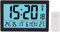 infactory Funkwanduhr Digital: XL-Funkuhr mit Doppel-Wecker, Thermo-/Hygrometer, Tag, Datum, schwarz (Funkuhr beleuchtet, XXL Wanduhr, Digitaler Funkwecker)