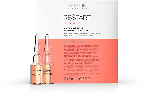 REVLON PROFESSIONAL RE/START Density Anti-Hair Loss Direct Ampullen, 12 x 5 ml, hochkonzentrierte Lotion zur Stärkung von brüchigem Haar, Elixier zum Schutz bei Haarausfall