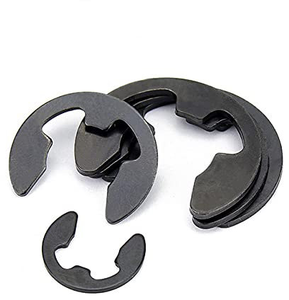 10-100 Stück E Clip Sicherungsringscheibe 304 Edelstahl m1,2 m1,5 m2 m2,5 m3 m4 m5 m6 m12 m15 Externer Sicherungsring Kohlenstoffstahl-China, 10 Stück M16, schwarzer Stahl