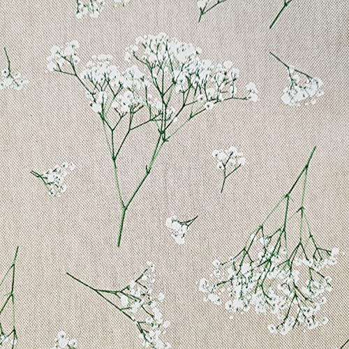Stoff Meterware Baumwolle natur Schleierkraut Schweden herbstlich pflegeleicht Dekostoff Vorhangstoff Leinenoptik Meterpreis