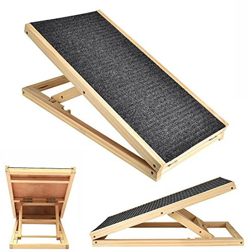 Rampe pour Chat et Chien, Escalier pour Animal Domestique RéGlable en Hauteur De 30 à 40 cm, Chargable jusqu'à 150 kg, Escalier pour Chien Pliable, Utilisable pour Tous Les véhicules