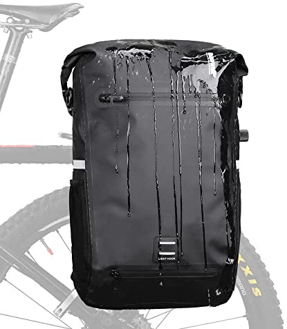 Rhinowalk Fahrrad Gepäckträgertasche Wasserdicht 22L Fahrradtasche Hinterradtasche Gepäckträger Seitentaschen Rolltop Radtasche