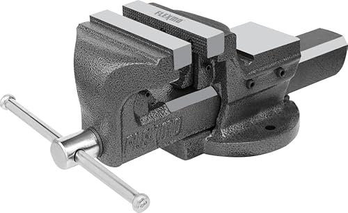 FLEXMO | Profi Schraubstock 125mm | Tischschraubstock für Werkbank | Parallel-Schraubstock | fix | aus Gusseisen geschmiedet | inkl. Rohrspannbacken | Qualität von KÖGL