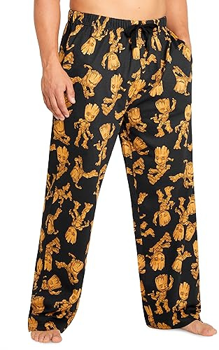 Marvel Avengers Bas de Pyjama Homme, Pantalon Pyjama Confortable et Stylé - Cadeau Homme et Ado (M, Noir/Marron Groot)