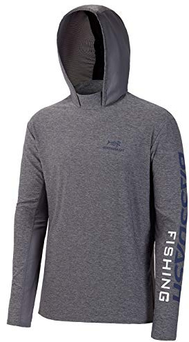 Bassdash - Sudadera con Capucha para Hombre, protección Solar UPF50+ suéter UV Manga Larga para Pesca protección contra sarpullidos Rashguard