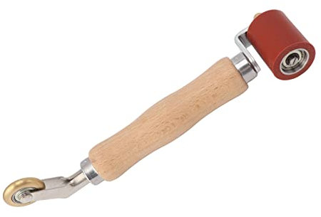 Focket Rullo per Cuciture in Silicone, Rullo a Pressione Manuale Resistente alle Alte Temperature da 40 Mm con Rullo Penny Dettagliato per Nastro per Tetti Monostrato in PVC/TPO/EPDM (Rosso)