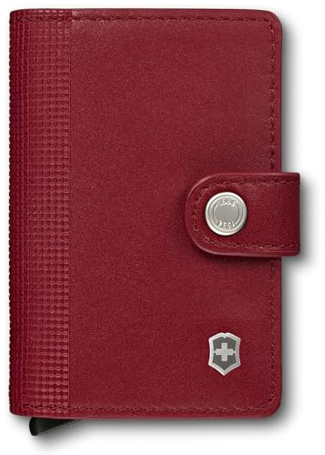 Victorinox Altius Leather Card Wallet, Portefeuille avec Protection RFID, Swiss Made, Porte-Cartes, Rouge
