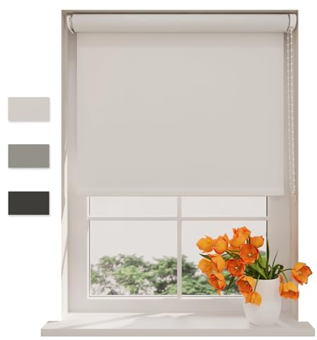 Store Enrouleur Easy Base - Occultant - Blanc - 60 x 190 cm - arrière de même Couleur