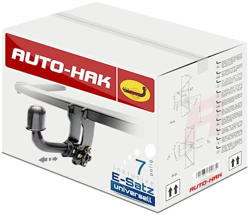 AUTO-HAK NEU Anhängerkupplung AHK abnehmbar horizontal kompatibel mit Renault Clio IV Fließheck 3/5 Türer 08.2016-07.2019 mit 7-polig Universal-Elektrosatz/E-Satz