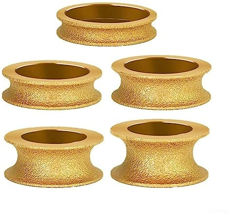 CruSio Meule À Béton Diamantée de 3 Pouces 75 Mm, Meule Diamantée Ronde Brasée Sous Vide À Sec Demi-Bullnose Edge, Disque de Meulage de Profil de Bordure Pour Meuleuse D'Angle Granit de Marbre/30Mm