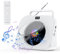 Gueray CD Player für Zuhause Bluetooth Desktop CD-Player mit Lautsprechern Kopfhöreranschluss FM Radio Boombox CD-Spieler mit Fernbedienung Unterstützung Wecker Timer USB AUX TF Card Playback (Weiß)
