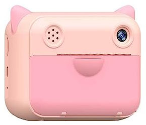 budiniao Appareil Photo instantané sans Encre appareils Photo numériques Double Objectif Mignon Belle Portable léger Impression Photo Jouets pour Filles garçons, Rose
