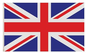 WickedFun® Bandera de Reino Unido de 5 pies x 3 pies, rayas cosidas del Reino Unido, banderas británicas del Reino Unido, celebraciones reales para interiores y exteriores
