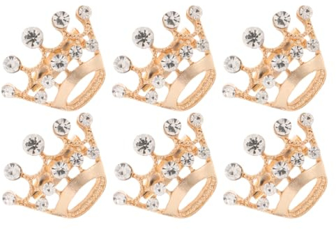 LIFKOME Kronenbrosche Aus Legierung 6Er Set Goldfarbene Anstecknadeln Für Damen Kleidung Schal Tasche Elegante Broschennadel Für Festliche Anlässe