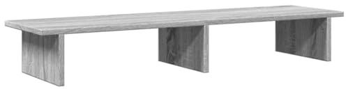 vidaXL Monitorständer Grau Sonoma 100x27x15 cm Holzwerkstoff