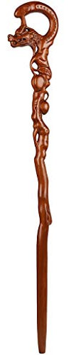 Bastones de madera para caminar, cumpleaños de secuoya, muletas, bastón para caminar, bastón de madera antiguo, muletas para ancianos, ayuda para la movilidad de pera de hierro tallado para ancianos,