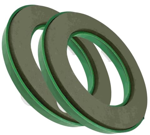 14 Inch Foam Wreath Ring Pack of 2 with Plastic Back | Durable Foam Circle Wreath Rings for Crafting, Floral Designs, and Wreath Making | Sturdy Plastic Backing for Long-Lasting Support. (Pack of 2)