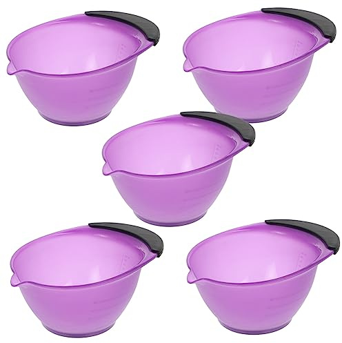DRESSOOS 5stücke Teiliges Haarfärbeschalen Mit Griff Robuste Mischschalen Für Haarfarbe Und Toner Rutschfest Und Wiederverwendbar Für Friseursalons Und Heimgebrauch