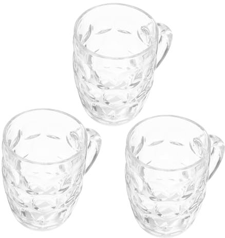 IMIKEYA 3st Bierkrug Weingläser Pint Margarita Tassen Flasche Wiederverwendbar Whiskey Trinken Cocktail Bier Trinkbecher Wasserbecher Bierbecher Getränkebecher Transparent Glas