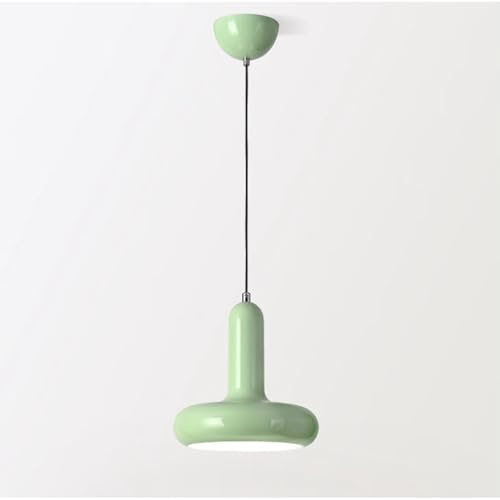 Mkichi Hängelampe Küche Modern E27 Pendelleuchte Esstisch Rund Küchenlampe Hängend,Lampenschirm Hängelampe Metall Vintage,Hängelampen für Schlafzimmer Wohnzimmer Esszimmer (Grün)