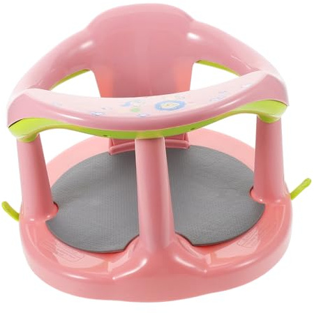 Rutschfester Babybadehocker aus Pp und Tpr in Rosa | Babysitz für Badewanne, Bequem und Sicher, Leicht zu Tragen, für Säugling