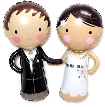 OUDQFCJ 2 Pcs Set Decorazioni Matrimonio, Palloncini Just Married Mr e Mrs, Addobbi Matrimonio per Festa, Standesamt e Wedding