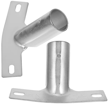 LABRIMP 2pcs Metal Threaded Broom Handle Bracket Adapter Tips for Mop and Brush Fit Durable Construction Easy Installation for Enhanced Cleaning Efficiency