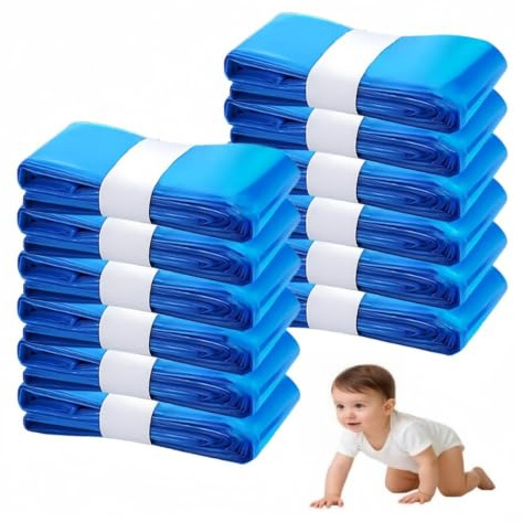 12 Pack Nappy Bin Refills, 4.5m Smell Proof Diaper Bins Pail Disposal Bags, Diaper Pail Refill Bags Hold 320 Diapers,Compatible with Tommee Tippee, Angelcare, Genie, Munchkin, for All Models Bin
