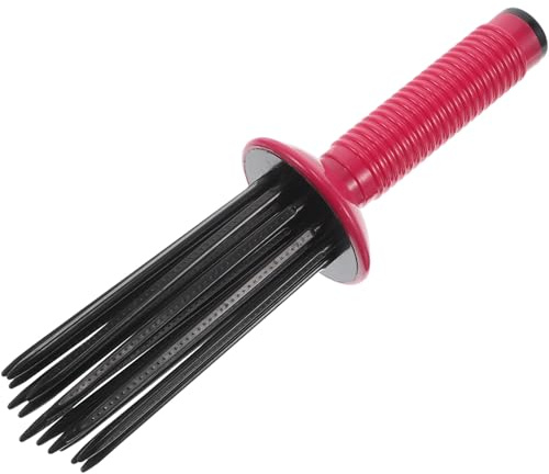 STOBAZA Pettine a Rullo Antiscivolo per Chioma Ricci Rosso Spazzola Rotonda Soffice per Styling Voluminoso Pettine Arricciacapelli Versatile per Acconciature e Asciugatura