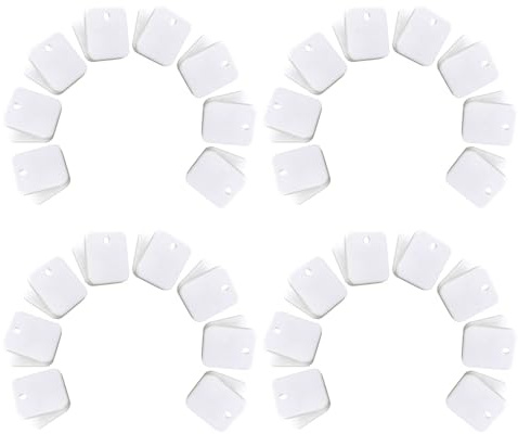 SUPVOX 40 Pinces à Dossiers Carrées Blanches 40 Pcs – Pinces à Documents en Plastique pour Organisation Scolaire et Bureau Attache-Documents Pratiques pour Tri de Papiers et Sachets