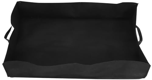 HOMSFOU Large Black Non-woven Garden Planting Bag 100x60x20cm, Reusable Outdoor Grow Bag for Vegetables and Flowers, Heavy-duty Square Planter Suitable for Vegetable Gardening and Root