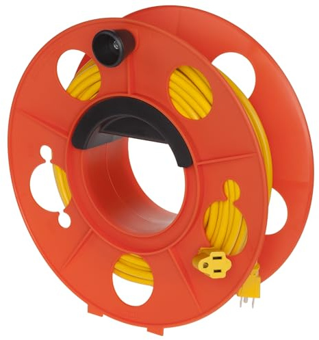 Bayco KW-130 Cord Storage Reel with Center Spin Handle, 150-Feet