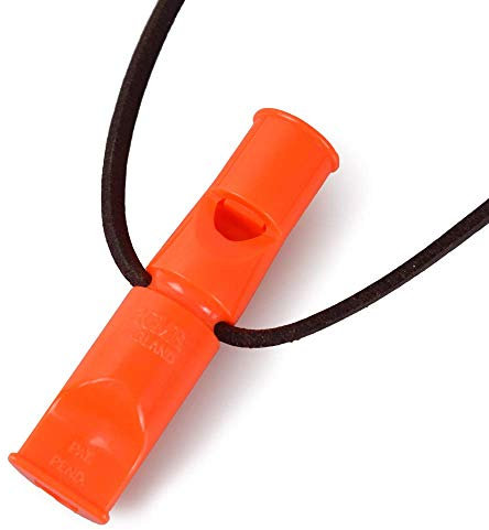 ACME Doppelton Hundepfeife No. 640 / No. 641 – Profi-Doppelpfeife mit 2 Signaltönen & Gratis Lederband – Standardisierte Frequenz (No. 640/dg orange)