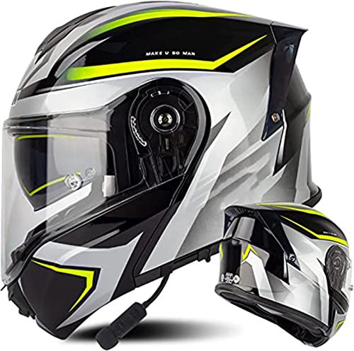 Klapphelm Motorradhelm Modularer Integral Helm DOT/ECE 22.05 Zugelassen Mit Anti-Fog Doppelter Sonnenblende (Größe: 55-66Cm) Lokomotiv Roller Sturzhelm,Matt Black A1,3XL