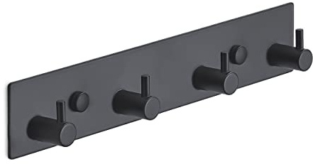 Brute Strength – Hakenleiste aus Edelstahl – 4 Haken · 25 cm | Edelstahl-Hakenleiste und Wandgarderobe für Bad, Flur und Garderobe; für Jacken, Hüte und Taschen, Montagematerial inklusive