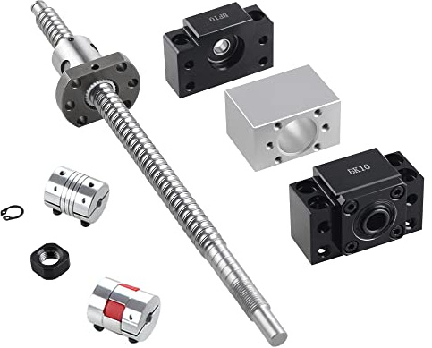 CNCMANS Husillo de bolas RM1204/SFU1204-350 mm, guía lineal con soporte BK10/BF10 + carcasa de tuerca + acoplamiento de 6,35 x 8 mm (D25L30) + 8 x 8 mm (D25L30) acoplamiento para máquina de grabado