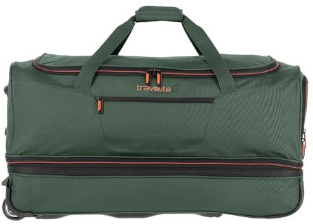 Travelite Trolley Reisetasche mit Rollen groß, erweiterbares Volumen, Basics, Weichgepäck Rolltasche mit Dehnfalte, 70 cm, 98-119 Liter